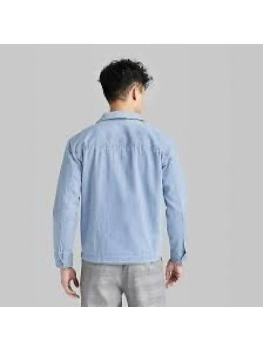 Size L Men’s Original Use Sky Blue Casual Shirt Jacket